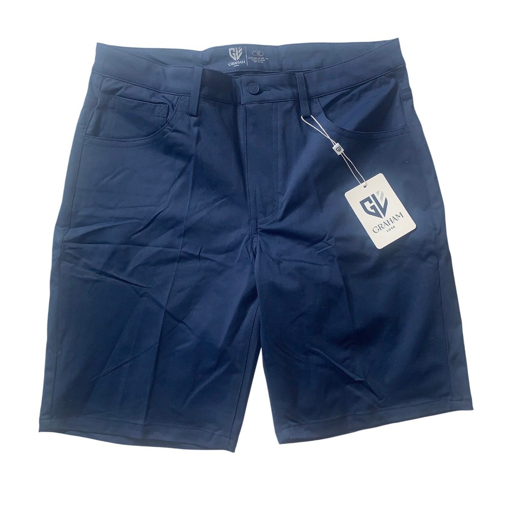 Graham Luxe Cooper Mens‎ Performance Shorts Blue Depths Golf Casual Size 32